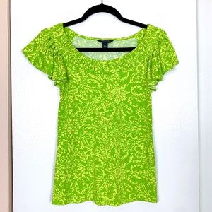 Banana Republic Lime Patterned Top